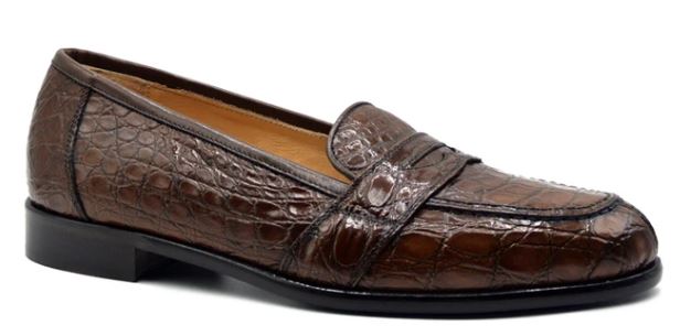 Zilli Chocolate Full Crocodile Loafers