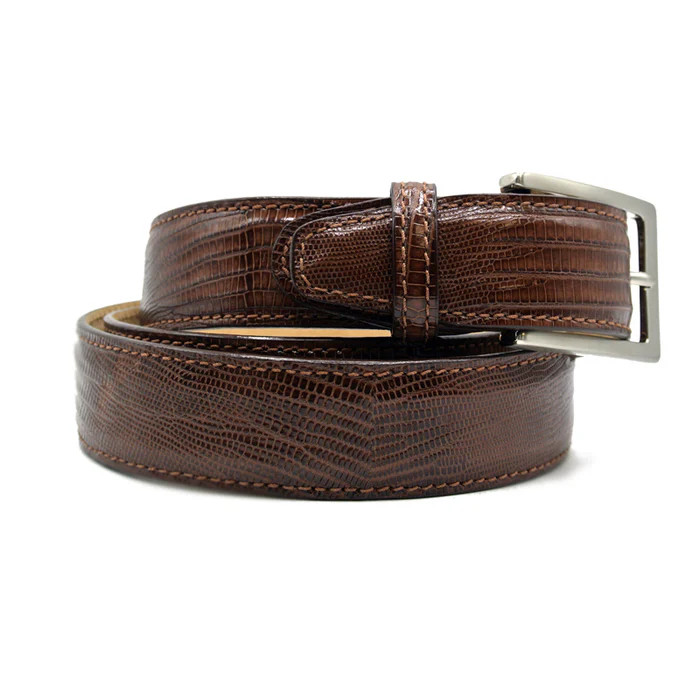 Zelli Teju Lizard Belt Cognac - Sherman Brothers Inc Zelli Teju Lizard Belt Cognac - Sherman Brothers Inc