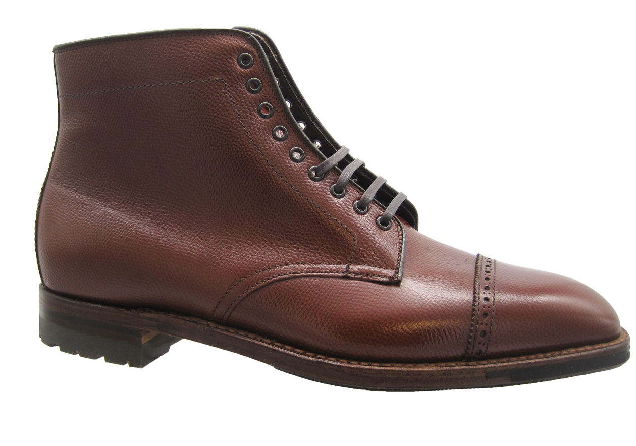 Alden Custom Style Cap Toe Boot with Commando Sole in Alpine Grain