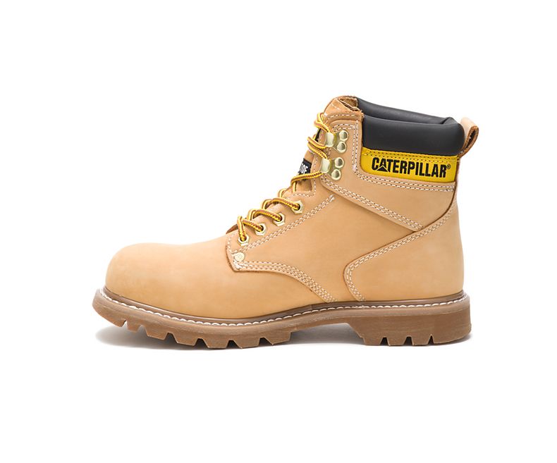 CAT Footwear Men's Second Shift Steel Toe Work Boot Honey Nubuck