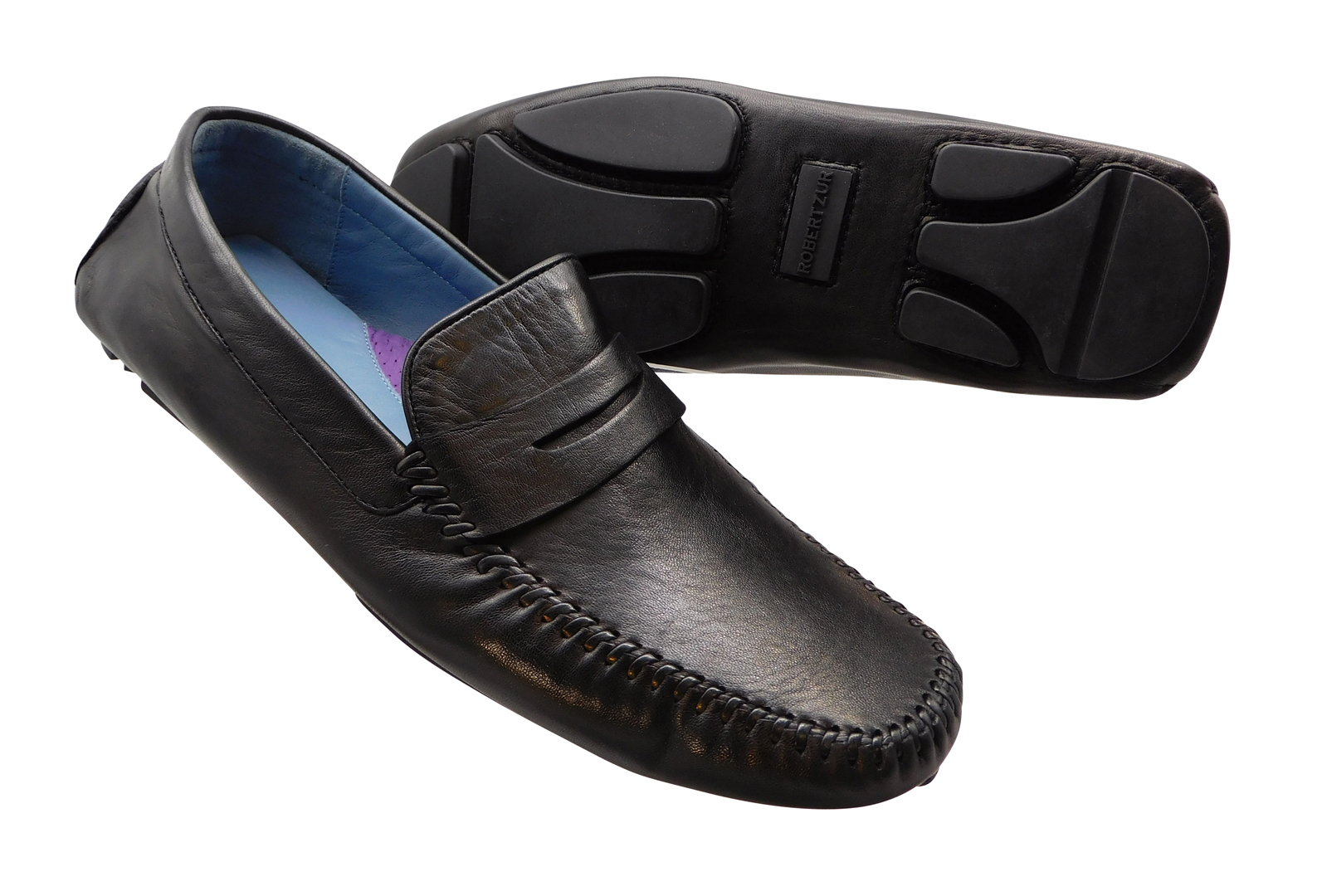 Robert Zur Men's Sven True Glove Penny Driving Moc Black - Sherman