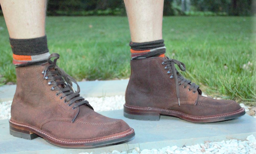 Alden Indy Boot Reversed Tobacco Chamois with Commando Sole #4015HC