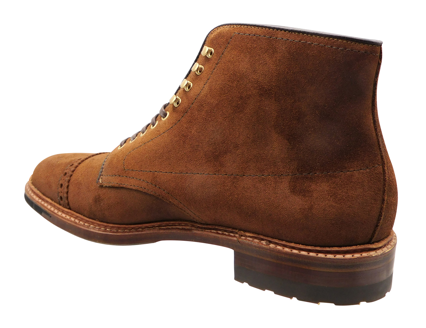 Alden Wayne Cap Toe Boot Reverse Tobacco Chamois Commando