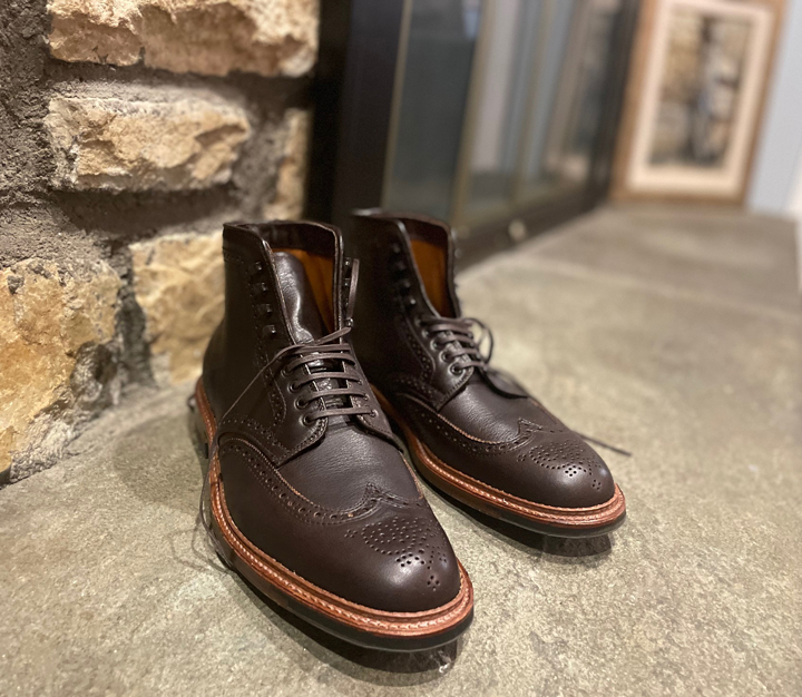 Limited Edition Ardmore Wing Tip Boot in Arabica Lux Calfskin with