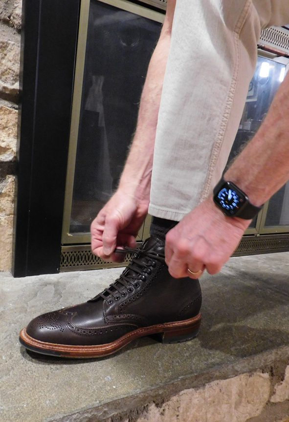 Limited Edition Ardmore Wing Tip Boot in Arabica Lux Calfskin with
