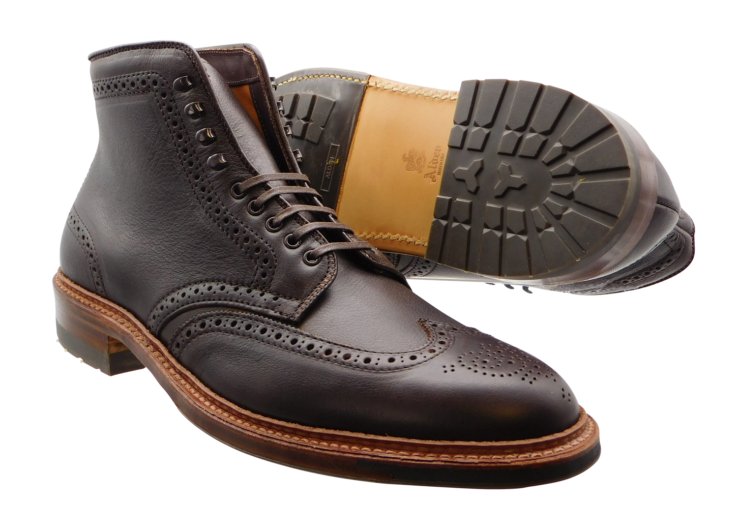 Limited Edition Ardmore Wing Tip Boot in Arabica Lux Calfskin with