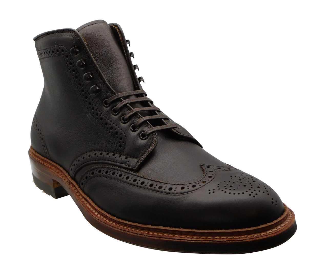 Limited Edition Ardmore Wing Tip Boot in Arabica Lux Calfskin with