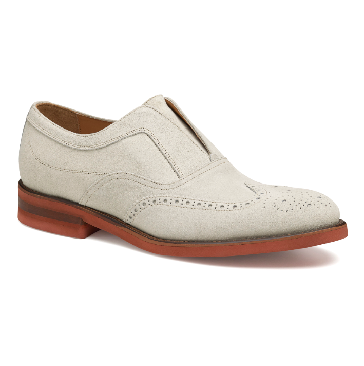 人気ブラドン Johnston & Bone Suede Italian Slip-On Wingtip Ashford Murphy 靴