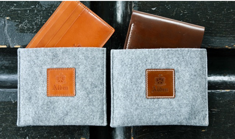 Alden Handmade Card Case in Genuine Horween Whiskey Shell