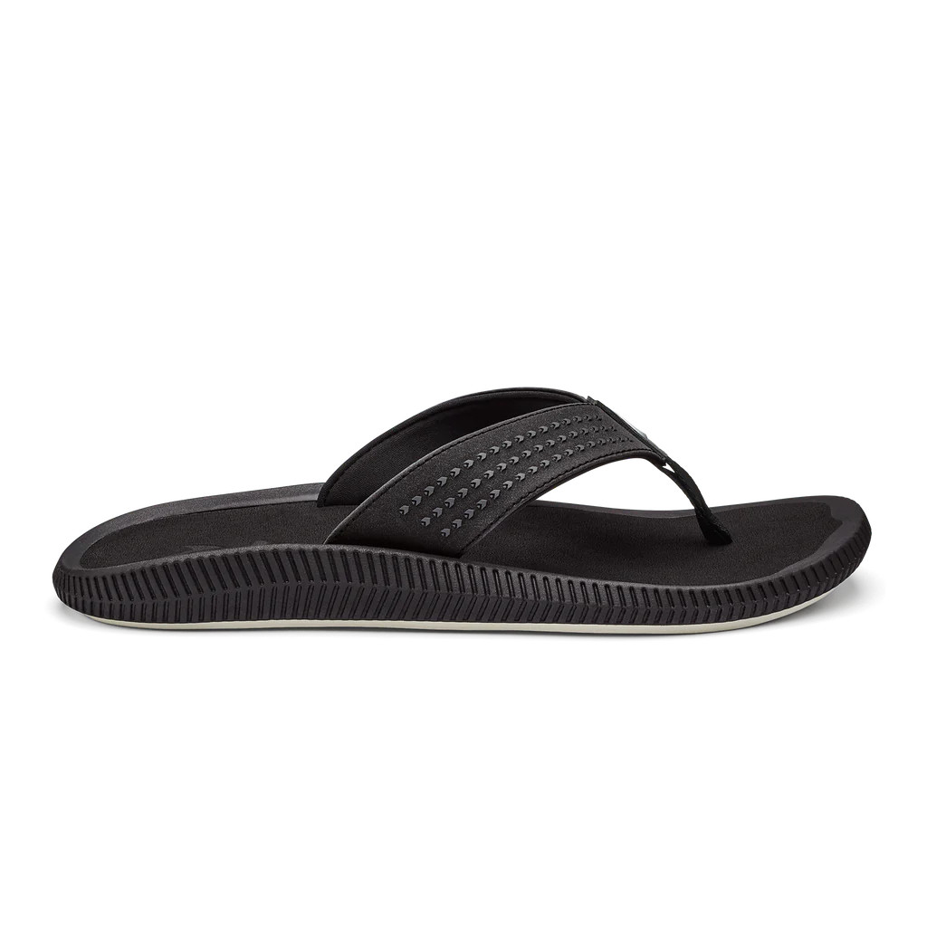 Olukai Men's Ulele Beach Sandals Dark Shadow/Black - Sherman Brothers Inc