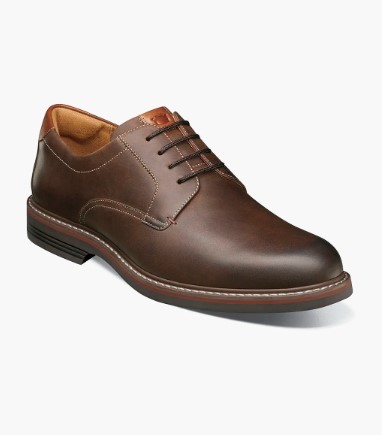 Florsheim Norwalk Plain Toe Oxford Brown Crazy Horse Leather  display picture 1