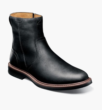 Florsheim Norwalk Plain Toe side zip boot Black Crazy Horse  display picture 1