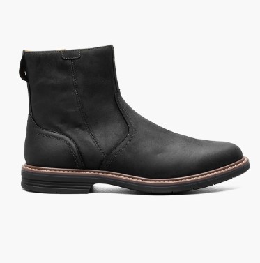 Florsheim Norwalk Plain Toe side zip boot Black Crazy Horse  display picture 2