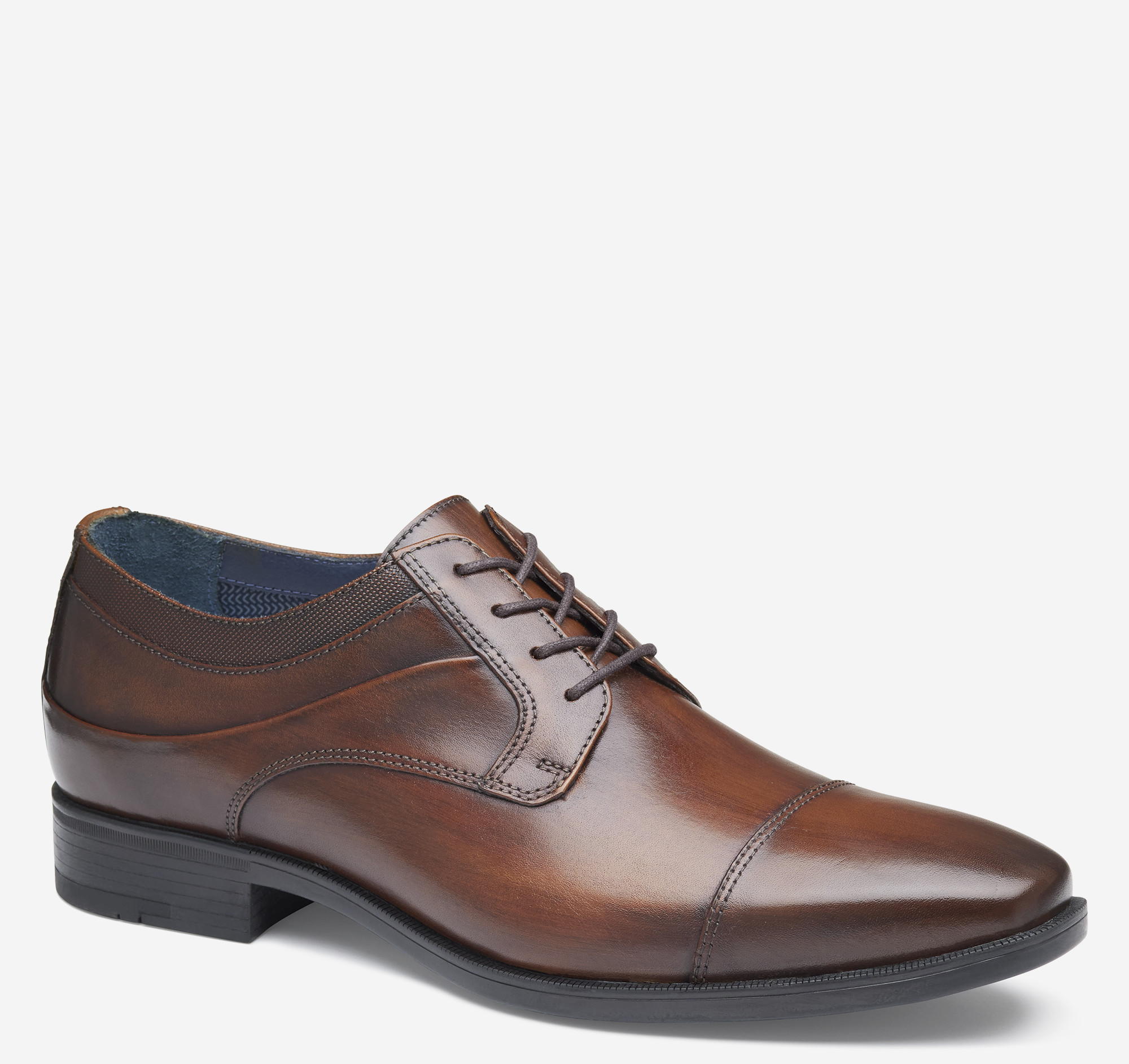 Johnston & Murphy Gibbons Cap Toe Mahogany Full Grain
