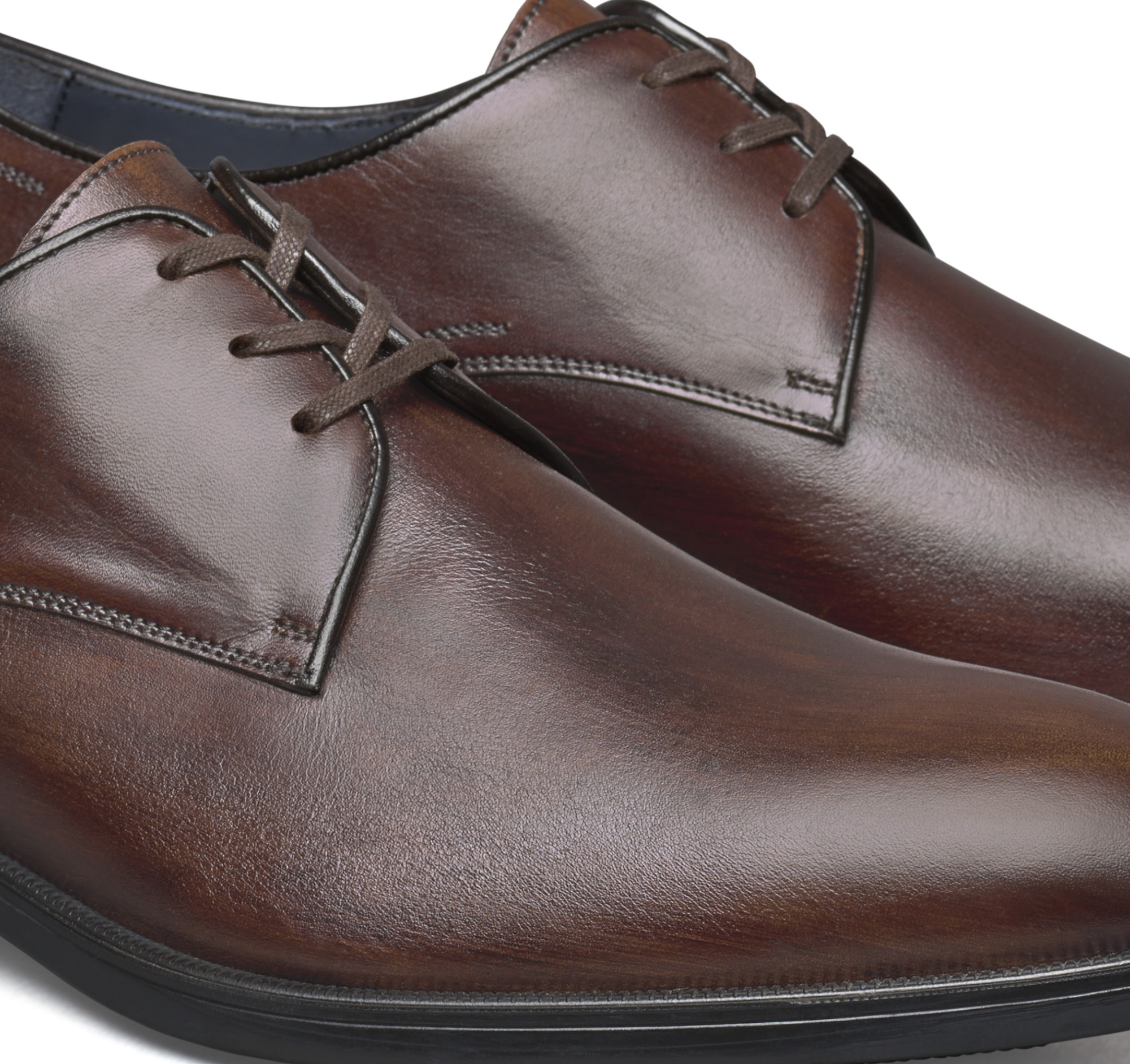 Johnston & Murphy Size 11.5 Mens Calfskin Mahogany Dress Shoes Johnston & Murphy Larkin Plain Toe Men main image 3