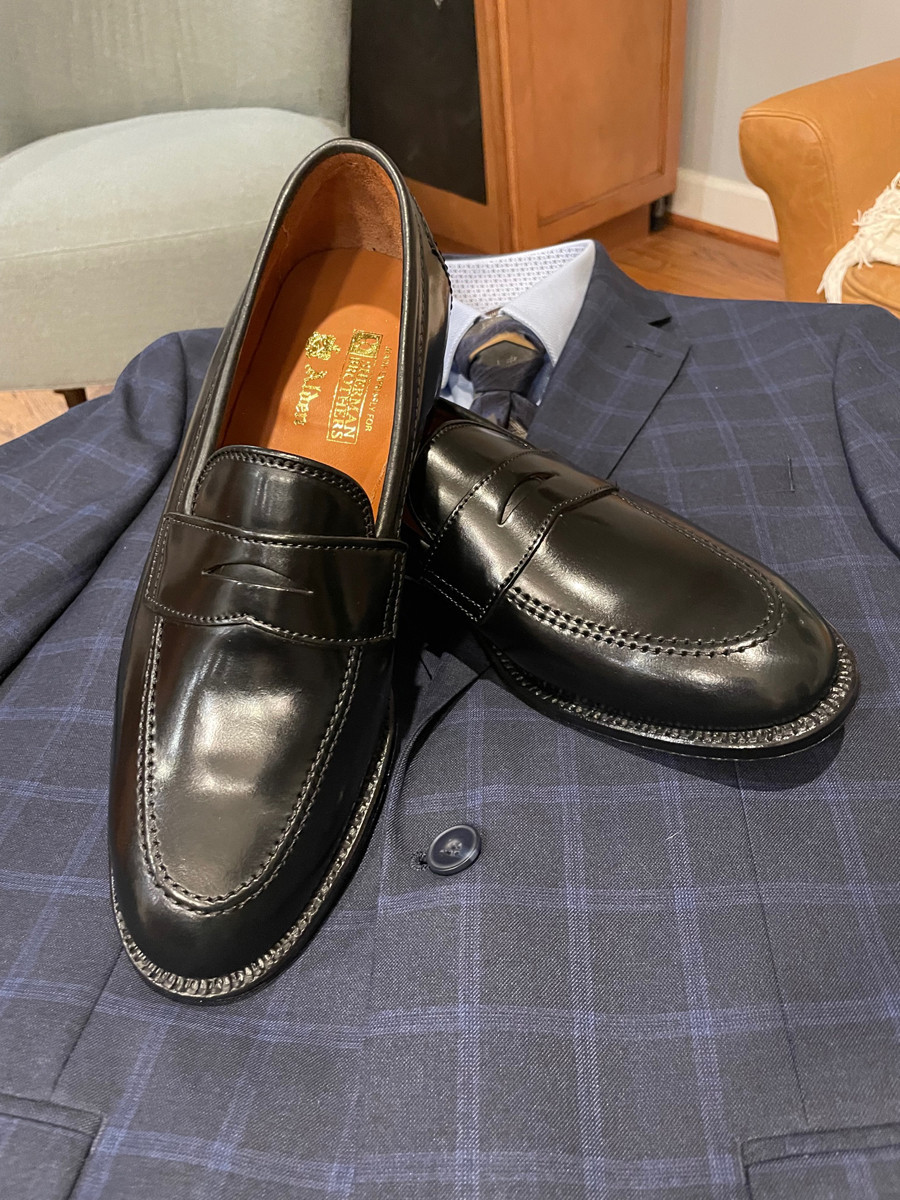 LIMITED EDITION Alden SPRUCE PENNY SLIP ON Black SHELL