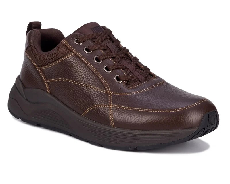 Drew Men's Maker Casual Shoe Brown Pebbled Leather Sherman