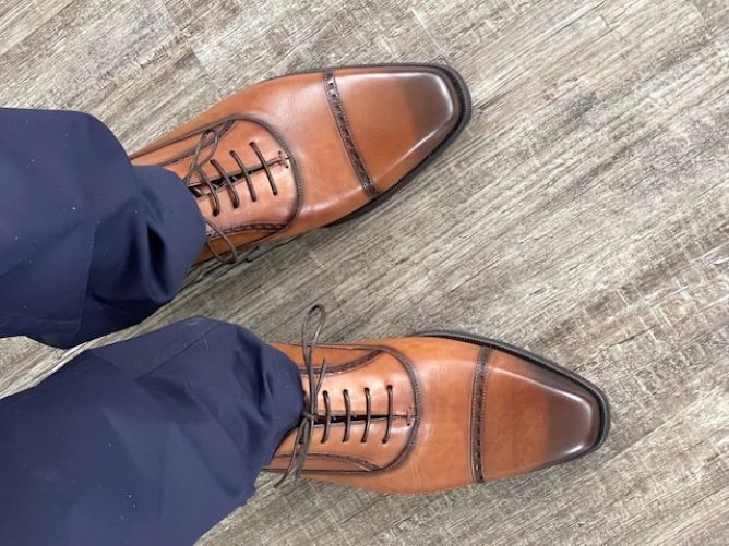 Mezlan Amaro Leather Cap Toe Cognac Clearance Only - Sherman