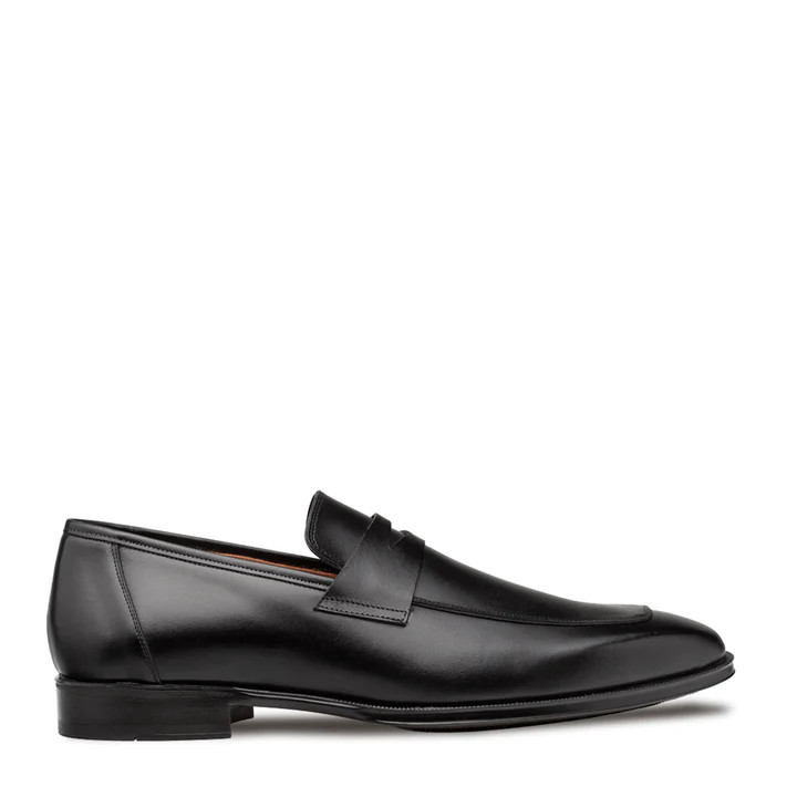 Mezlan Avenue Rubber Sole Penny Loafer Black - Sherman Brothers Inc