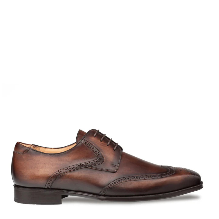 chestnut brown dress shoes KINGSLEY chestnut patina derby shoes