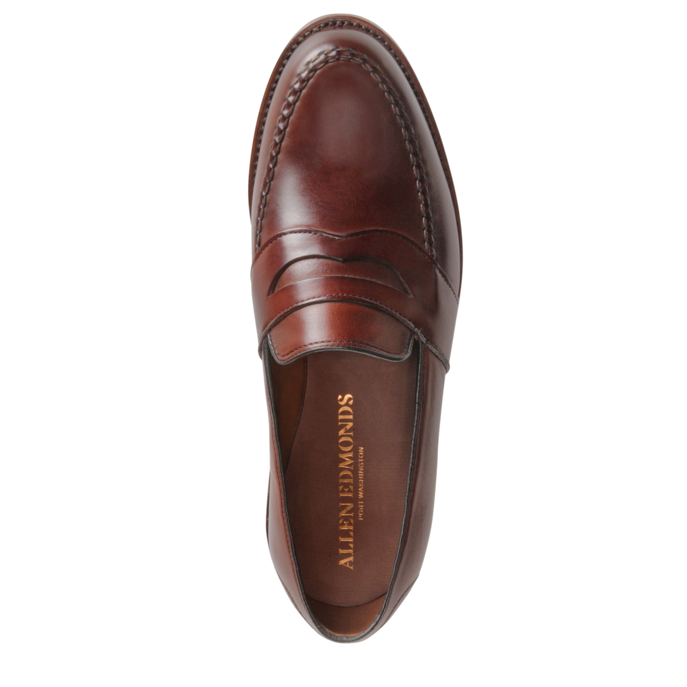 ALLEN EDMONDS Made in USA Randolph Penny Loafer Dark Chili Leather 9 1/2 D $425 On foot today, Allen Edmonds Randolph 2.0 Penny Loafer in  main image 3