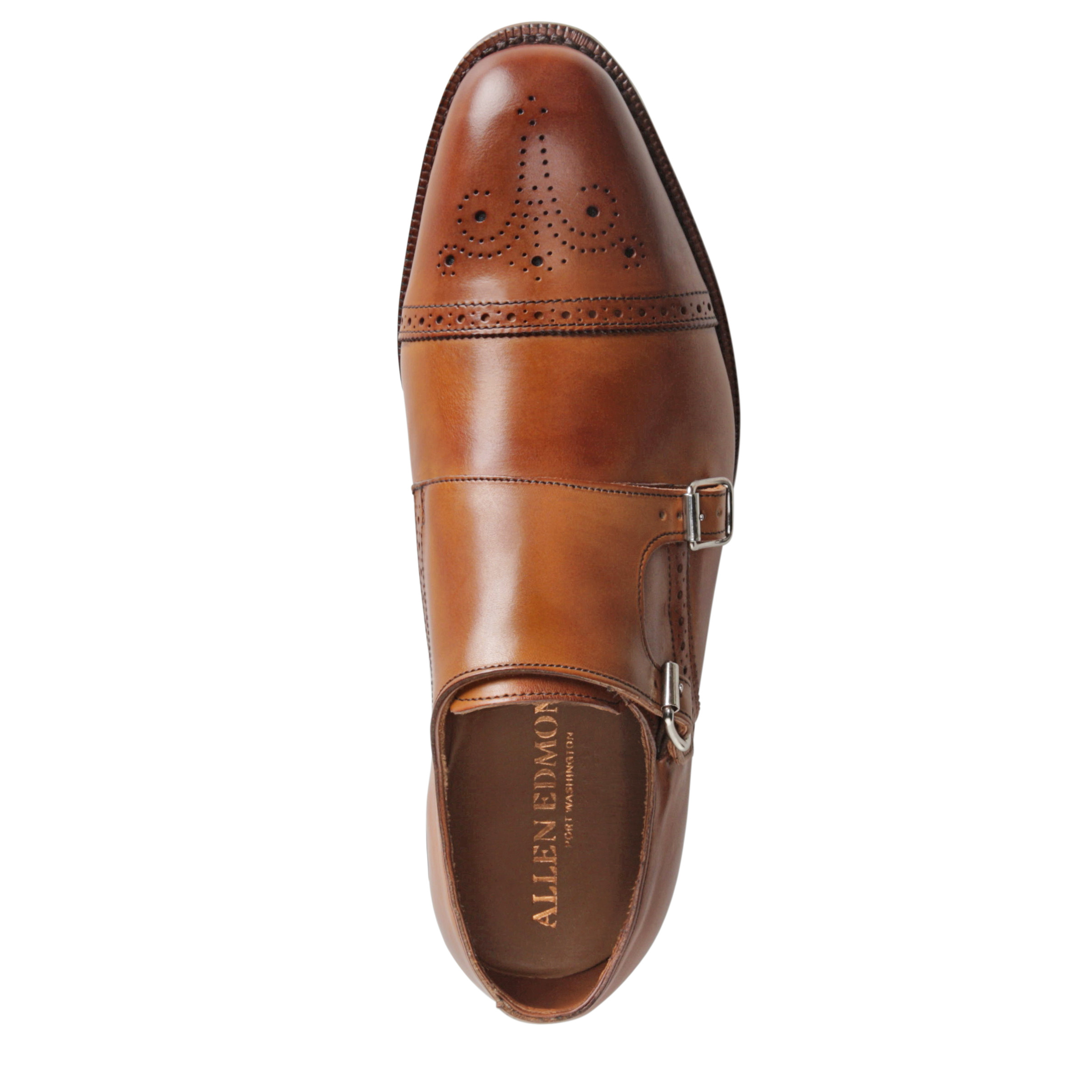 Allen Edmonds St. John's Double Monk Walnut Brown Calfskin