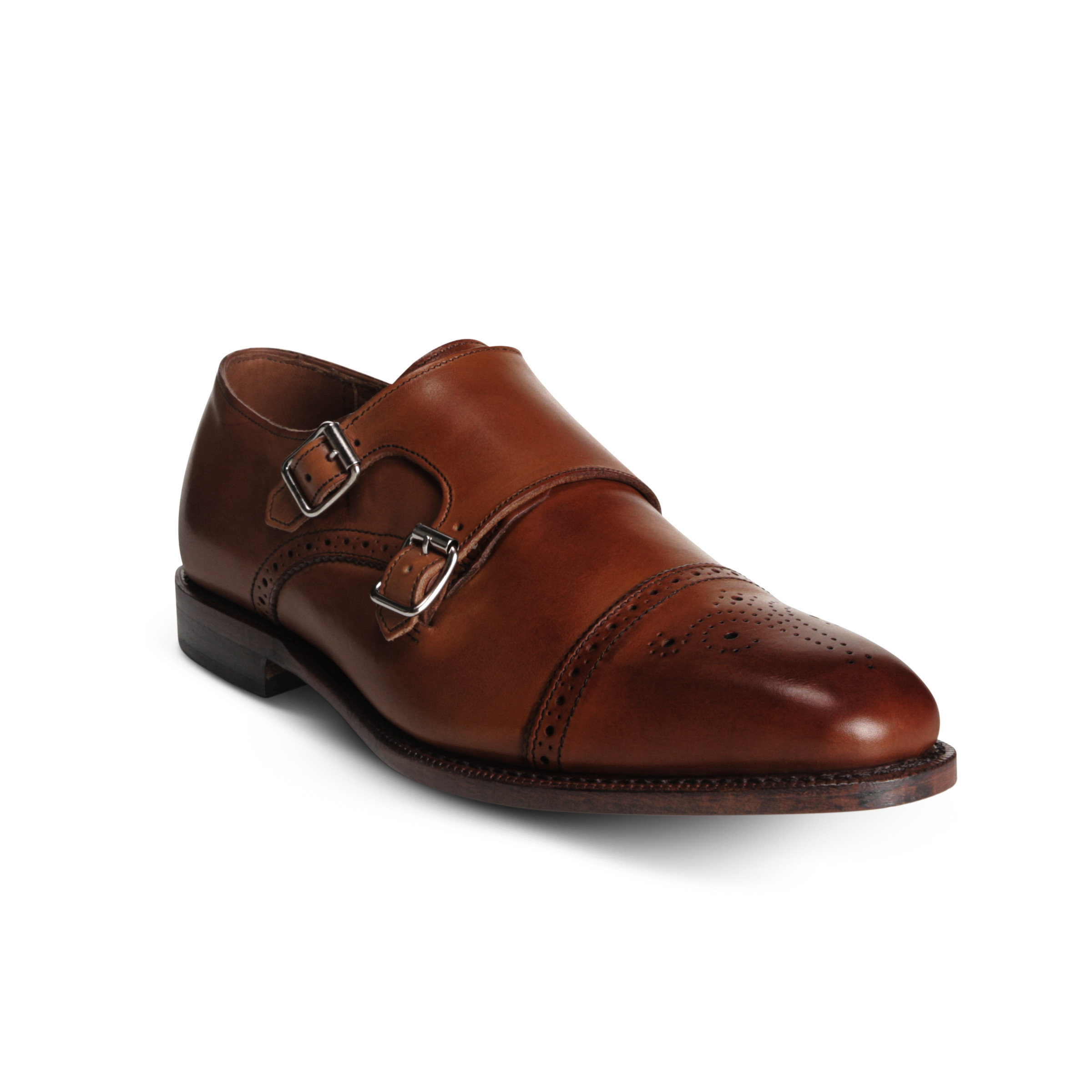 Allen Edmonds St. John's Double Monk Dark Chili Calfskin - Sherman