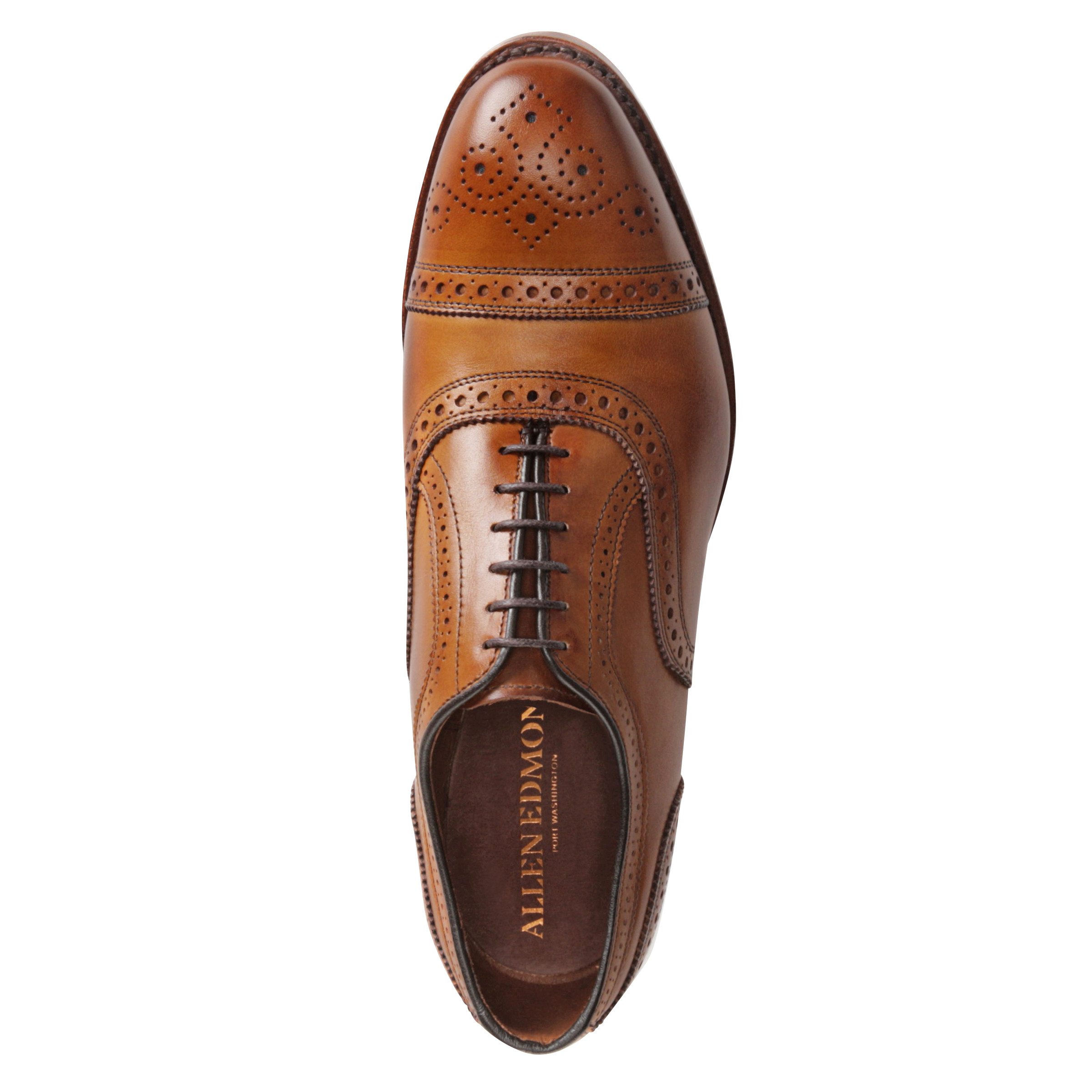 Allen Edmonds Strand Cap-toe Walnut Brown Calfskin - Sherman