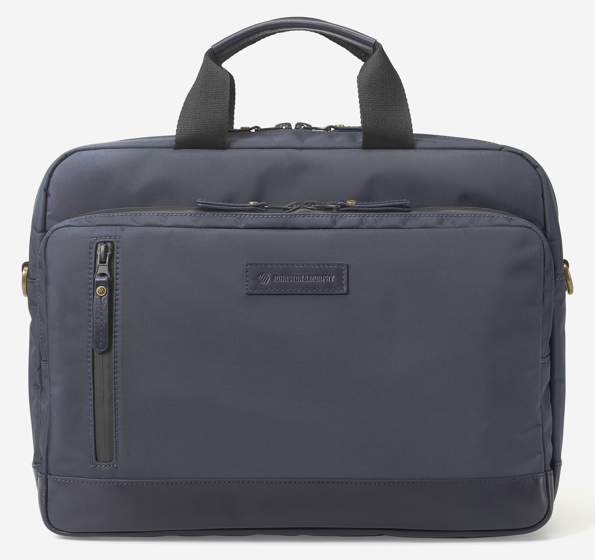 Johnston & Murphy Hudson Waterproof Briefcase Navy - Sherman