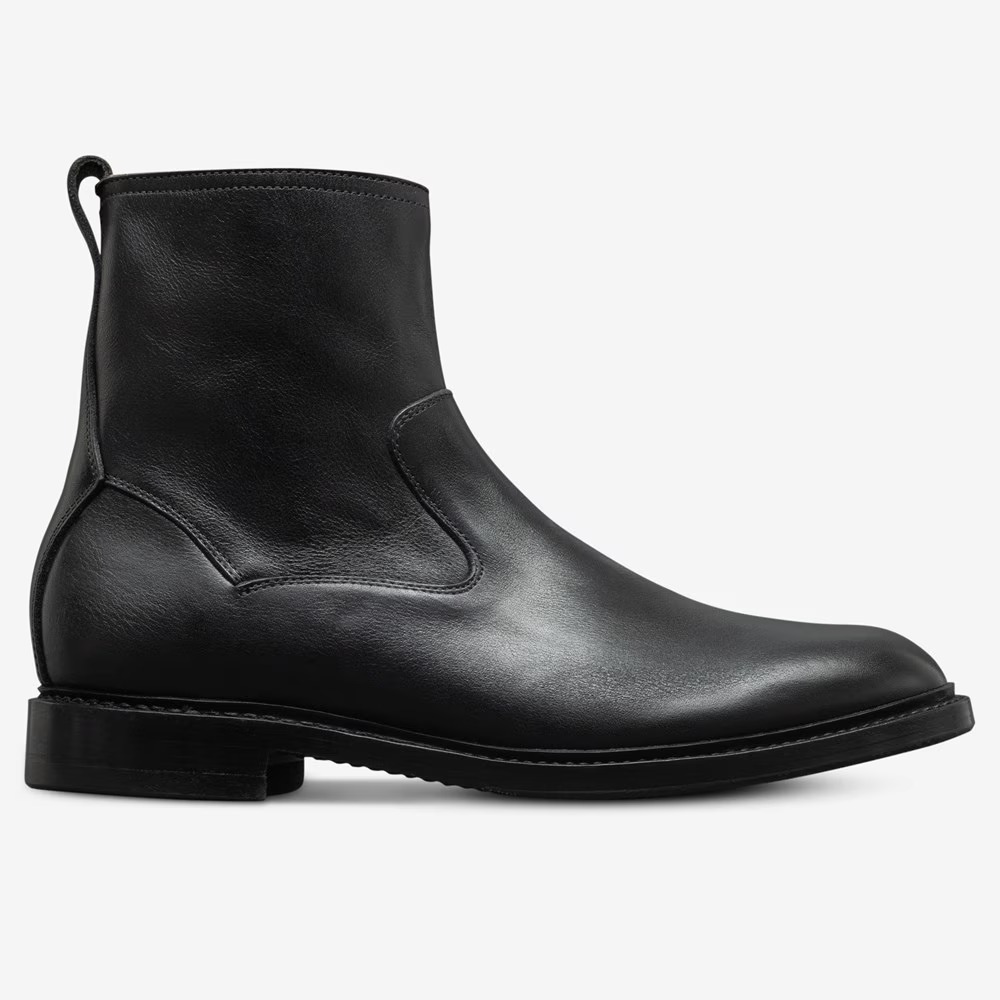 Allen Edmonds Tompkins Zip-up Boot Black Leather - Sherman