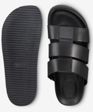 Allen Edmonds Davis Sandal Black Calfskin - Sherman Brothers Inc