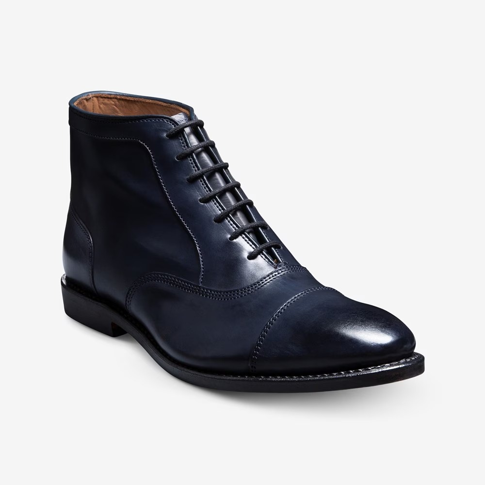 Allen Edmonds Park Avenue Cap-toe Oxford Dress Boot Navy Leather