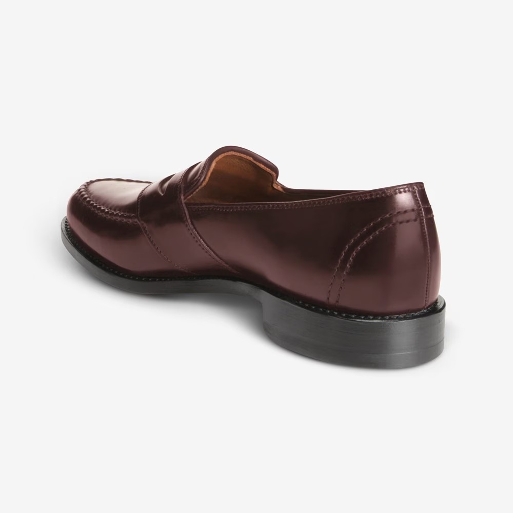 Allen Edmonds Full-Strap Penny Loafers 7.5 Mens Burgundy Randolph Shell Cordovan Allen Edmonds Randolph Shell Cordovan Penny Loafer Burgundy  main image 4
