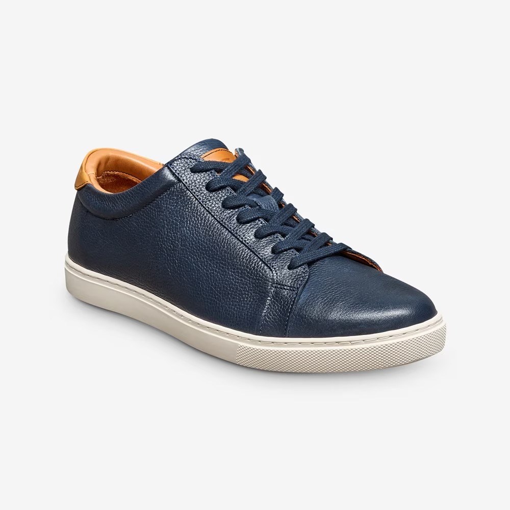 Allen Edmonds Courtside Lace-up Sneaker Navy Leather  display picture 3