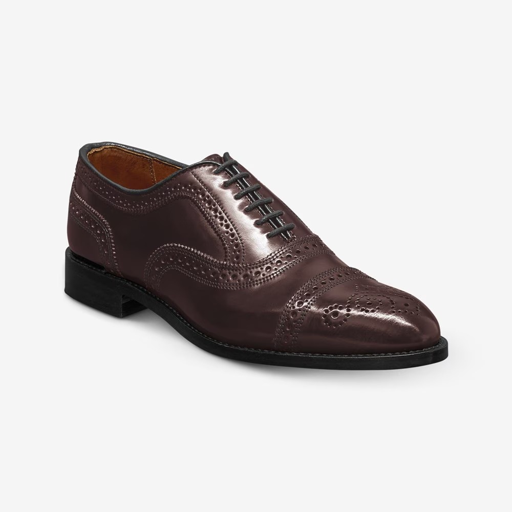 Dress Shoes Burgundy Cap Toe Oxford Allen Edmonds Strand Shell