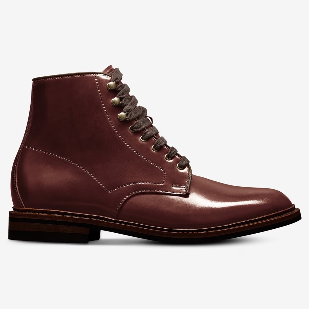 Allen Edmonds Higgins Mill Shell Cordovan Leather Boot Chili  display picture 2