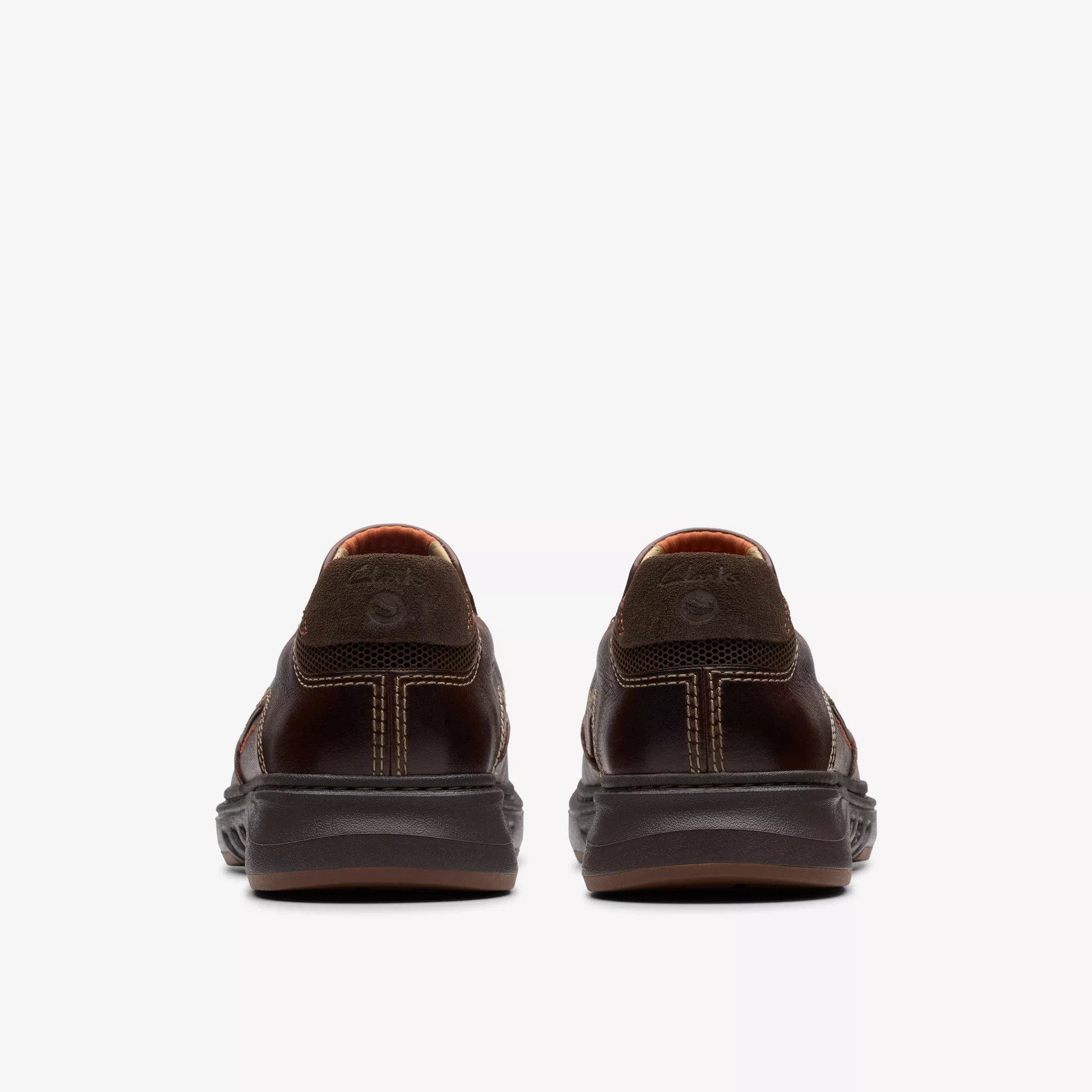 NEW CLARKS men\'s un brawley step leather shoes in mahogany Clarks Men main image 2