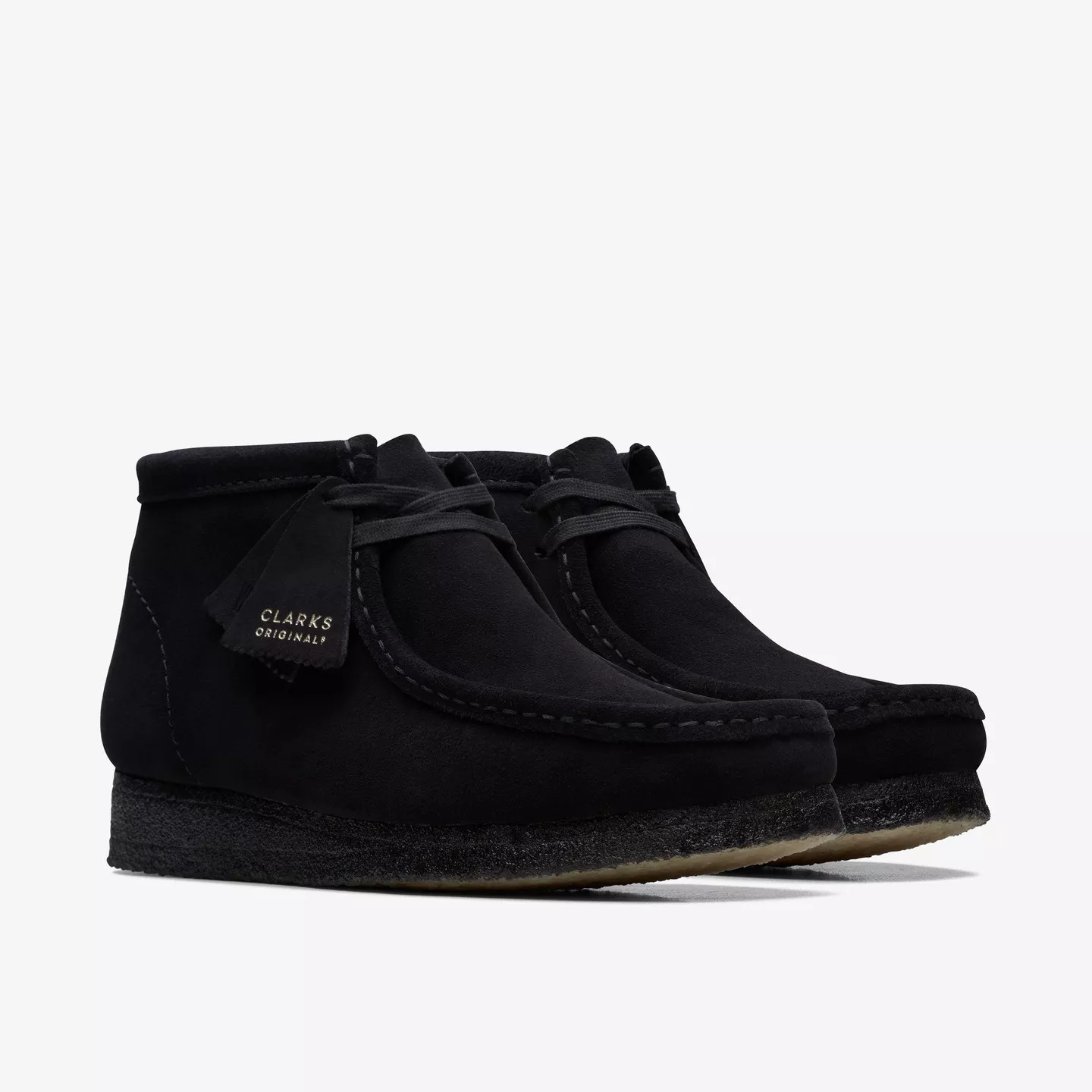 Clarks Men's Wallabee Boot Black Suede - Sherman Brothers Inc