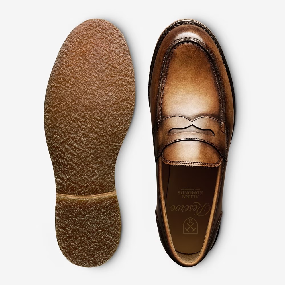Allen Edmonds Miller Reserve Penny Loafer Walnut Leather - Sherman