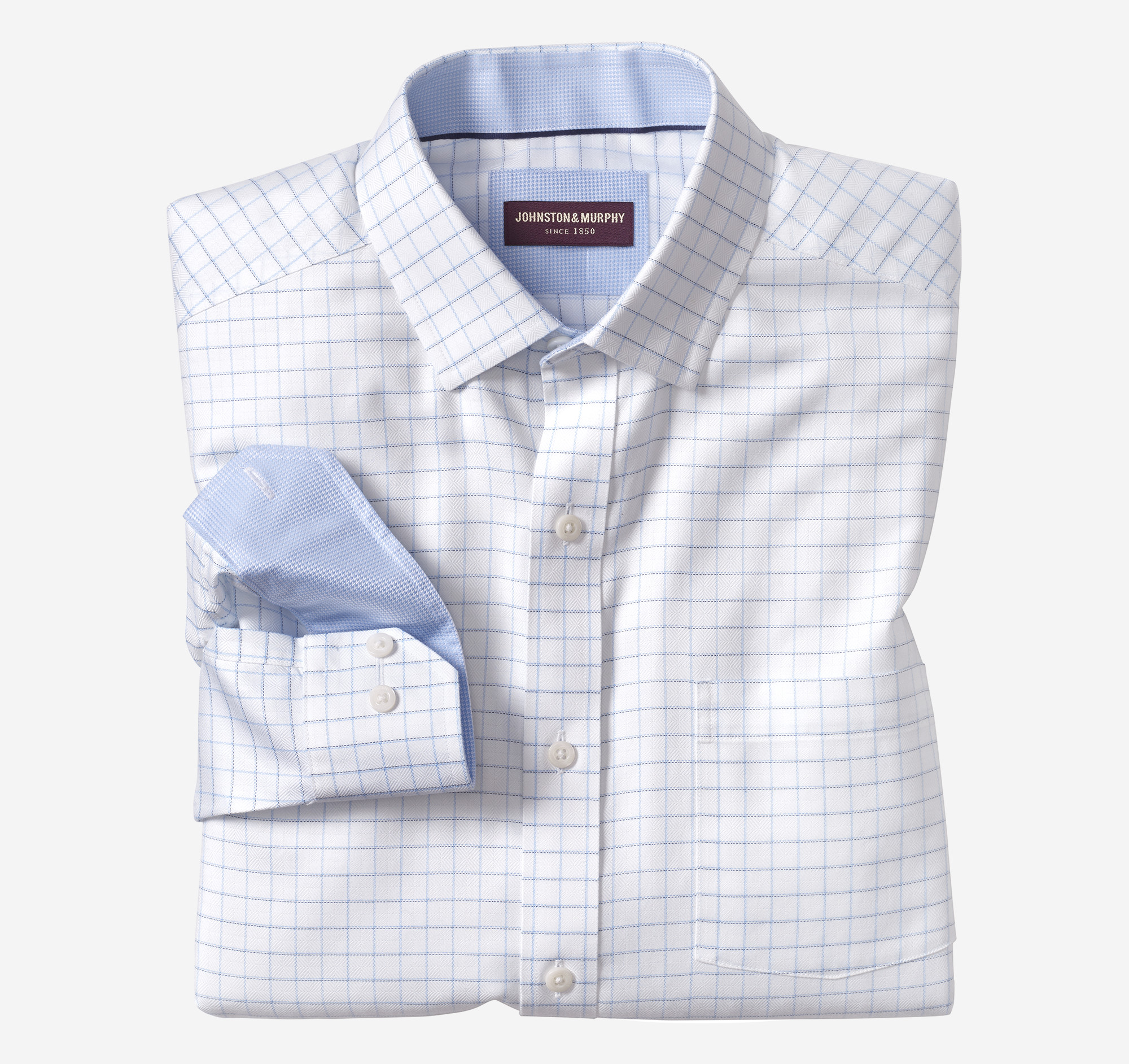 Johnston & Murphy Men's Ovation Non-Iron Dress Shirt - White Box - Size XL - Regular Johnston & Murphy Men's Ovation Non-Iron Dress Shirt - White Box - Size XL - Regular