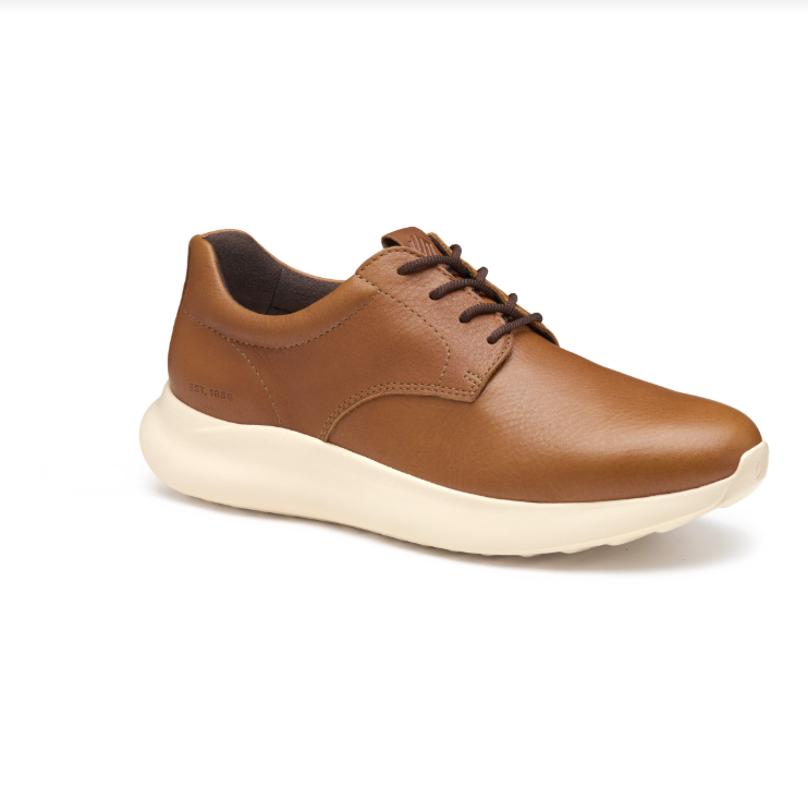 Johnston & Murphy Men's Amherst 2.0 Plain Toe Tan Full Grain