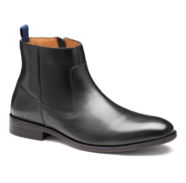 Johnston & Murphy Men's Reeve Zip Boot Black Full Grain - Sherman