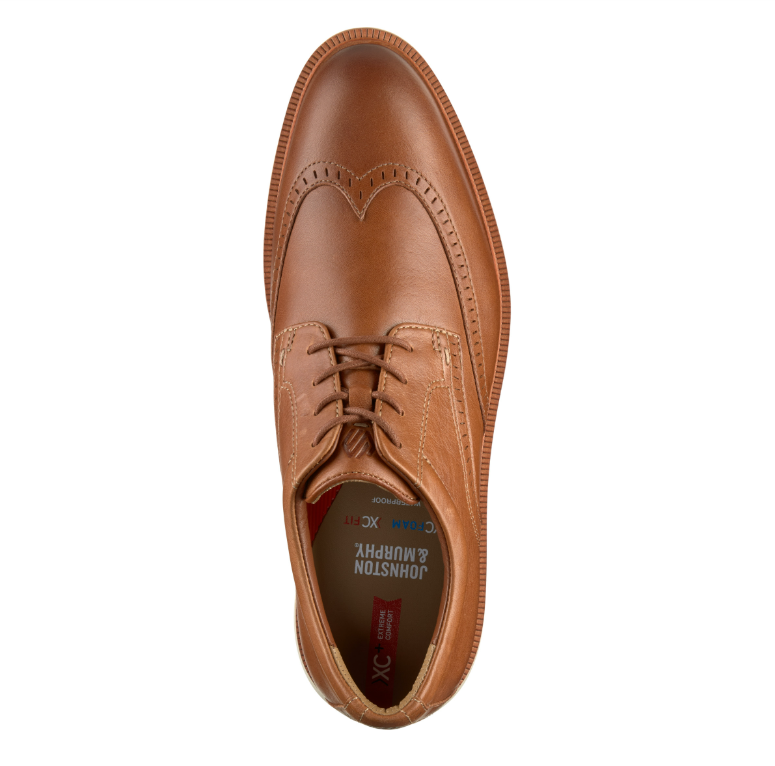 Johnston & Murphy Men's XC + Parker Wingtip Tan Waterproof Full