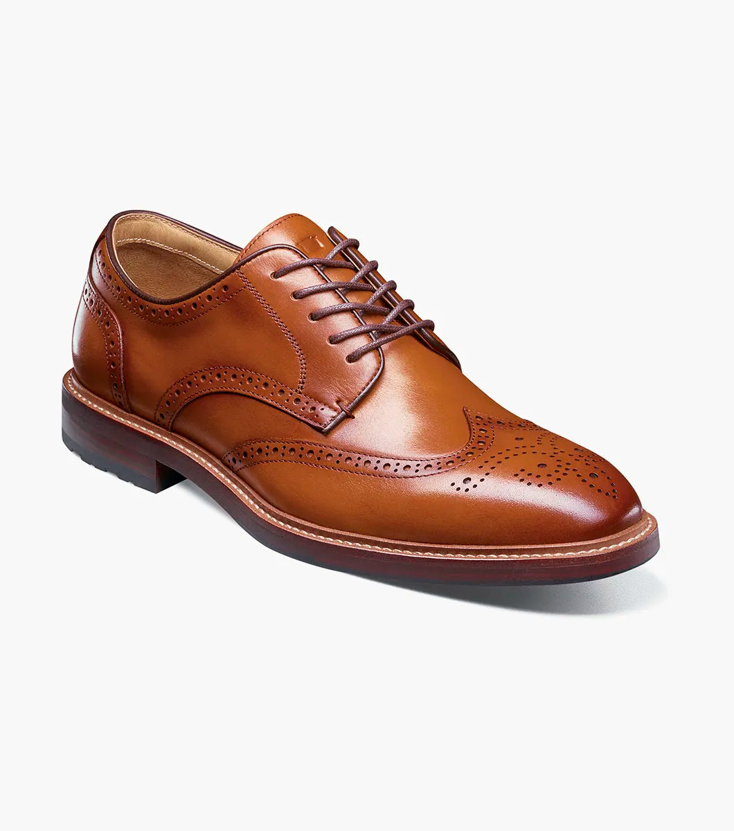 Florsheim Anthem Wingtip Oxford Tan - Sherman Brothers Inc
