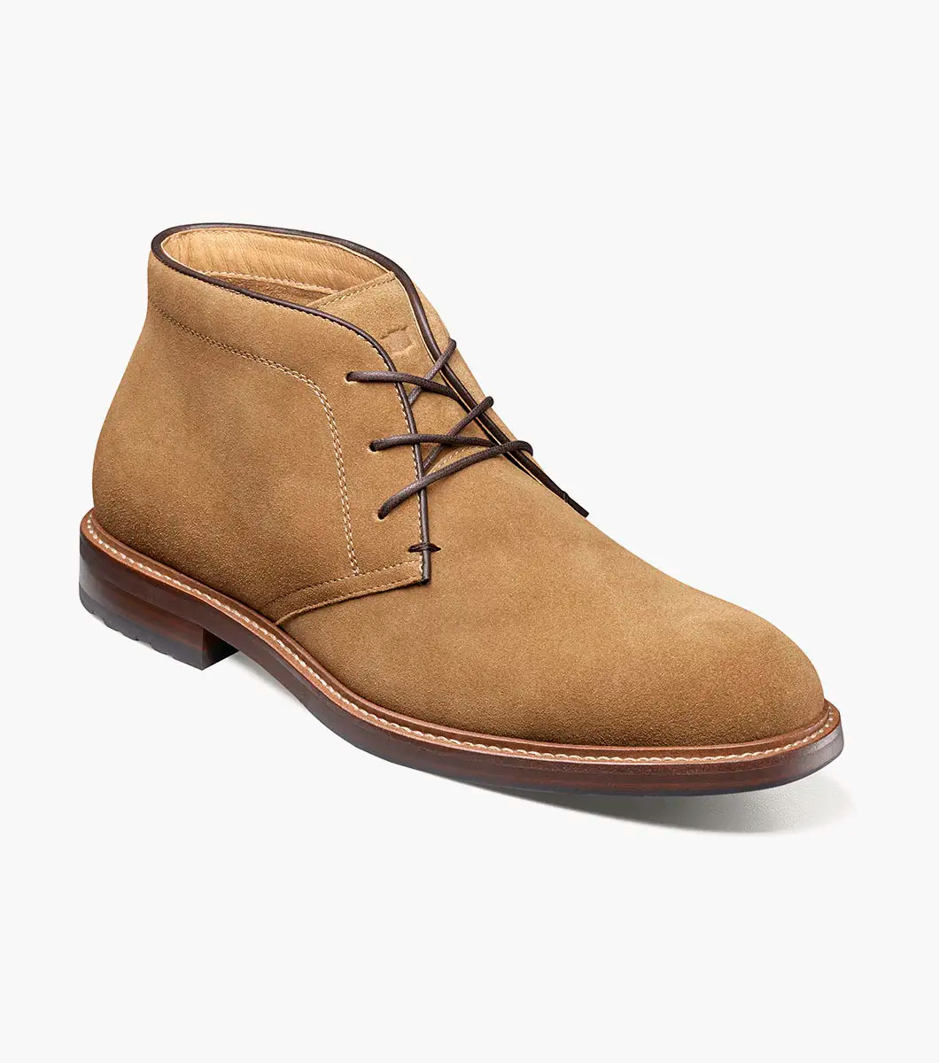 Florsheim Anthem Plain Toe Chukka Boot Mocha Suede - Sherman  display picture 1