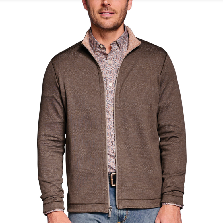 Johnston & Murphy Men's XC4 Reversible Full Zip Brown/Rust
