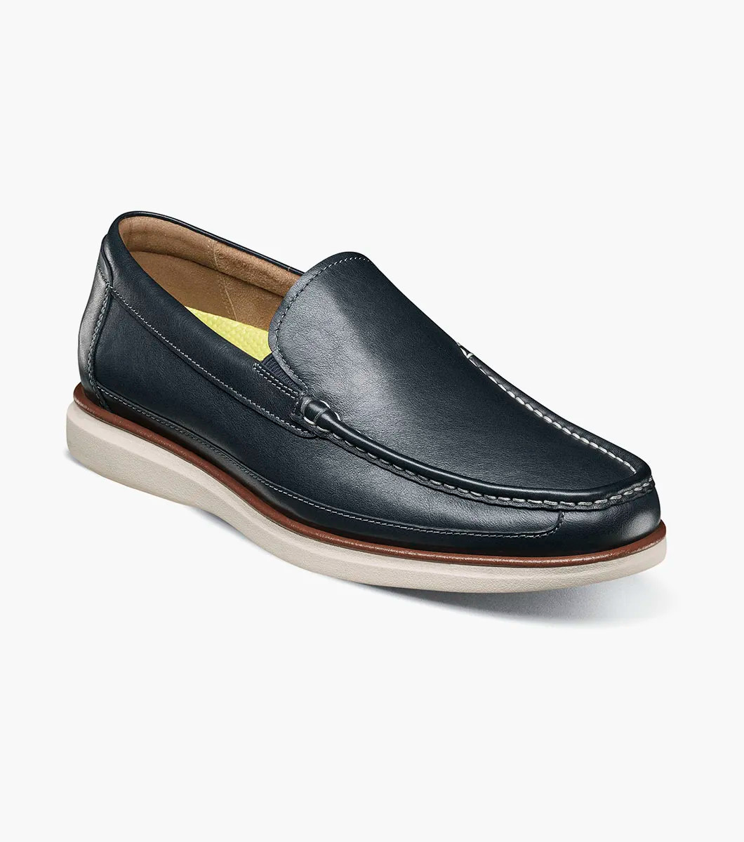 Florsheim Tropics Moc Toe Venetian Slip On Navy - Sherman Brothers Inc