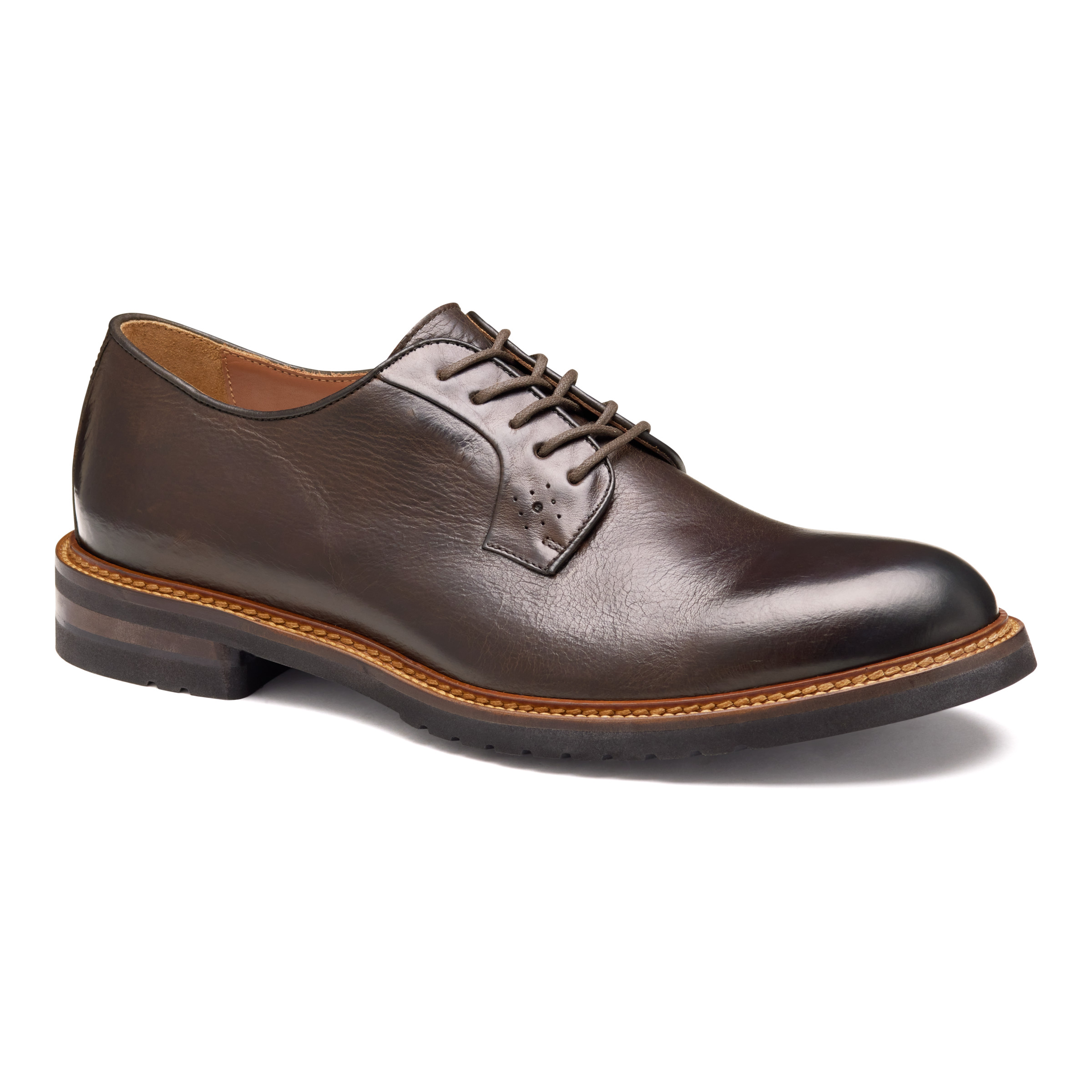 johnston murphy dark brown dress sneakers Johnston & Murphy Men's Tyson Dress Plain Toe - Tan Full-Grain Leather - Size 9