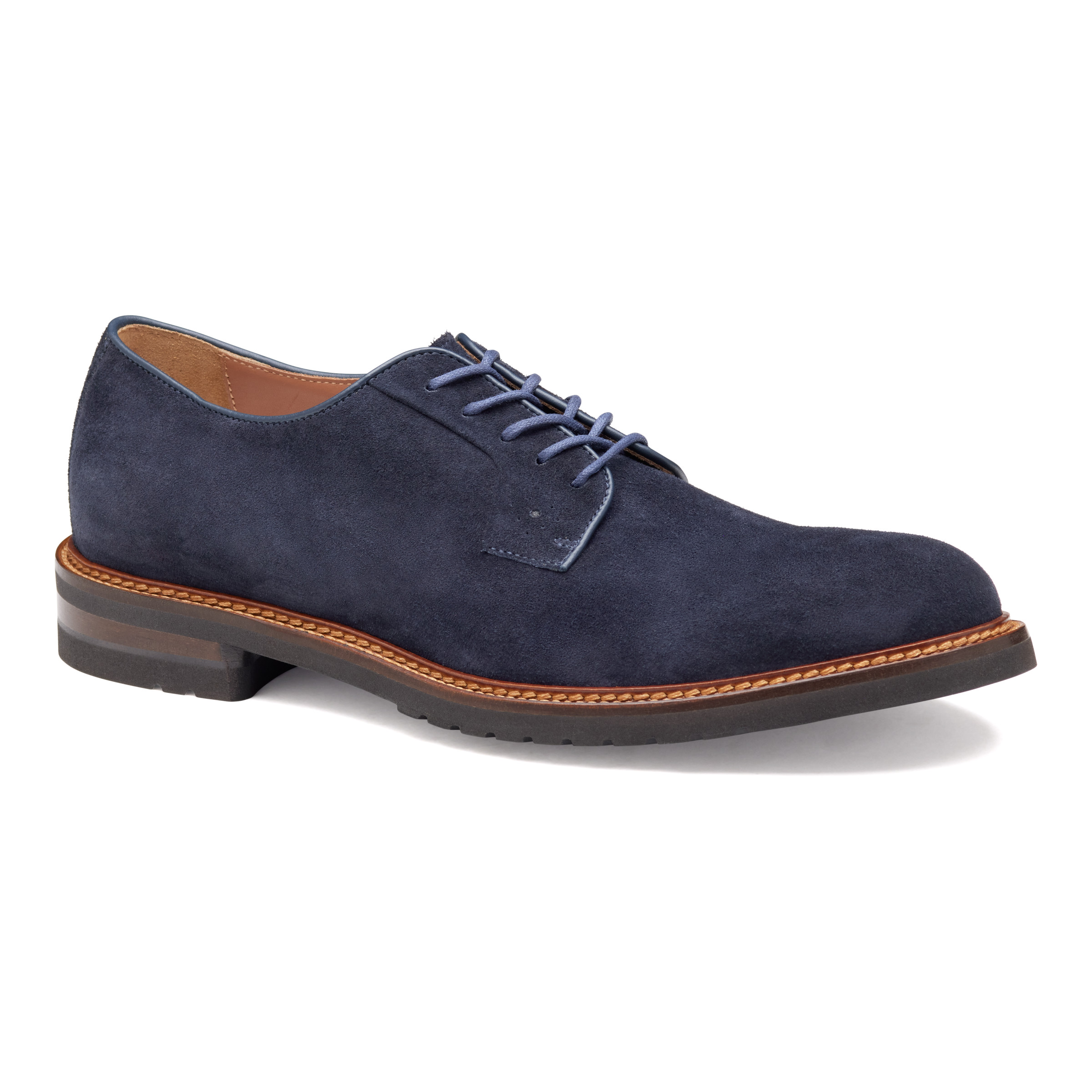 Johnston & Murphy Men's Hartford Plain Toe Oxford Navy Suede