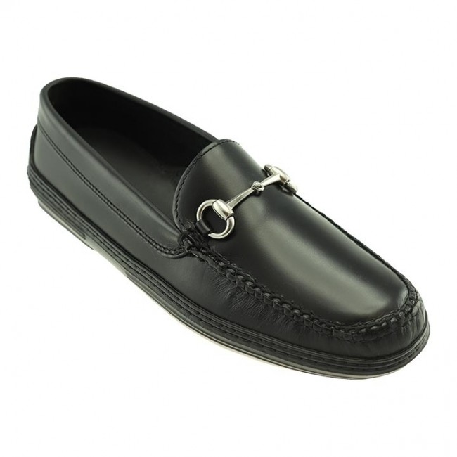 Traditions Bit Driver Loafers Traditions Bit Driver in Brown Gridiron Textured Leather by  main image 4